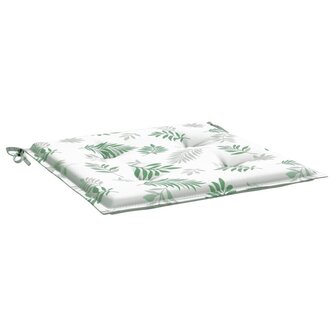 Stoelkussens 6 st bladpatroon 50x50x3 cm stof 5