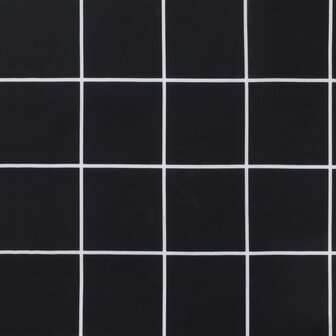Stoelkussens 2 st ruitpatroon 40x40x7 cm stof zwart 8