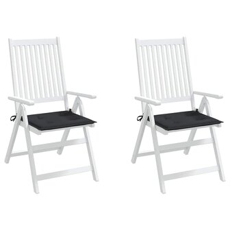Tuinstoelkussens 2 st 50x50x3 cm oxford stof zwart 4