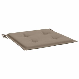Tuinstoelkussens 2 st 50x50x3 cm stof taupe 5