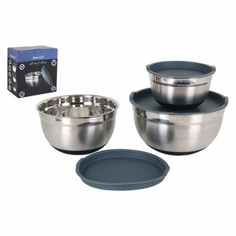 Kommenset Percutti Multicolour Siliconen 300 ml 3 Onderdelen 3 Stuks (3 Stuks) 1