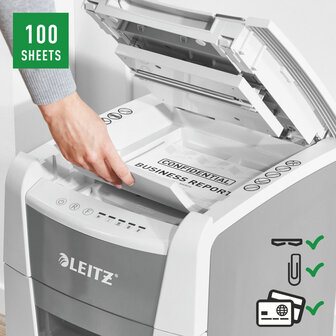 Papierversnipperaar Microsnippers Leitz IQ 100 Autofeed 5