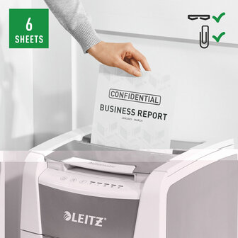 Papierversnipperaar Microsnippers Leitz IQ 100 Autofeed 6