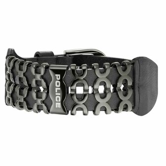 Police PJ26145BLB.02 Leer 19 cm Heren armband 1