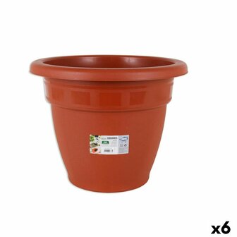 Bloempot Dem Squares Rond Bruin 41,5 x 33 cm (6 Stuks) 1
