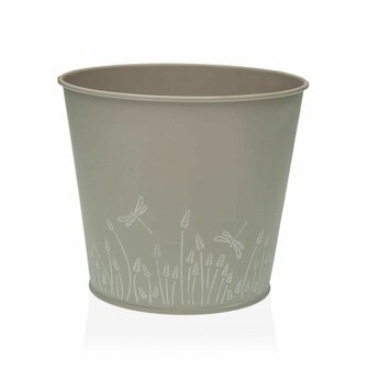 Bloempot Versa Zink Grijs Metaal (16 cm) 1