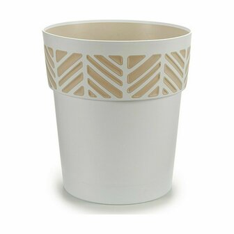 Zelfwaterende bloempot Stefanplast Orfeo Wit Plastic 29 x 29 x 29 cm (6 Stuks) 2