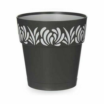 Zelfwaterende bloempot Stefanplast Gaia Antraciet Plastic 15 x 15 x 15 cm (12 Stuks) 2