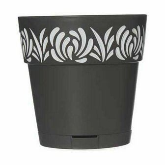 Zelfwaterende bloempot Stefanplast Gaia Antraciet Plastic 15 x 15 x 15 cm (12 Stuks) 3