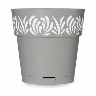 Zelfwaterende bloempot Stefanplast Gaia Grijs Plastic 19 x 19 x 19 cm (12 Stuks) 3