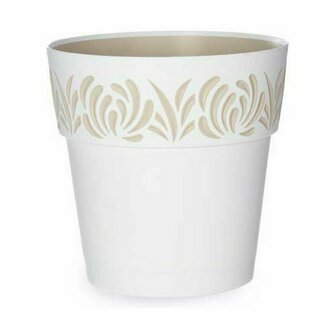 Zelfwaterende bloempot Stefanplast Gaia Wit Plastic 25 x 25 x 25 cm (6 Stuks) 2