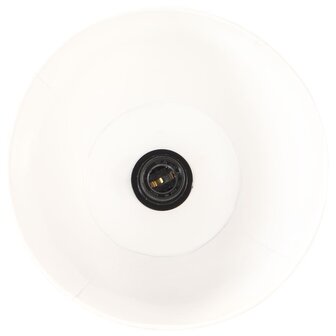 Vloerlamp E27 massief mangohout wit 8