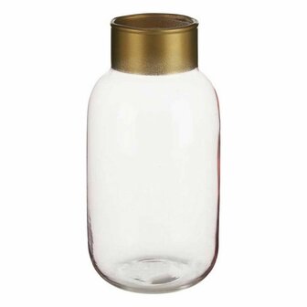 Vaas Soepel Roze Gouden Glas (11,5 x 24 x 11,5 cm) 1