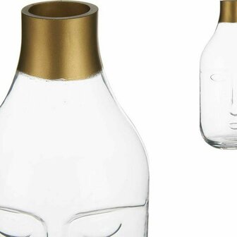 Vaas Gezicht Transparant Glas (11 x 24,5 x 12 cm) 2