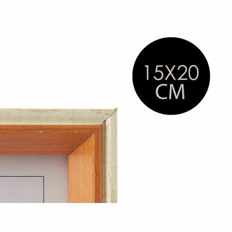 Fotolijsten 83619 Bruin 17 x 22 x 3 cm Kristal Wit Hout MDF 2
