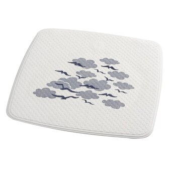 RIDDER Douchemat Helgoland 54x54 cm wit en blauw 1