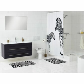 RIDDER Douchemat Zebra 54x54 cm wit en zwart 2
