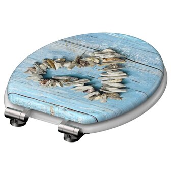 SCH&Uuml;TTE Toiletbril met soft-close SHELL HEART MDF hoogglans 2