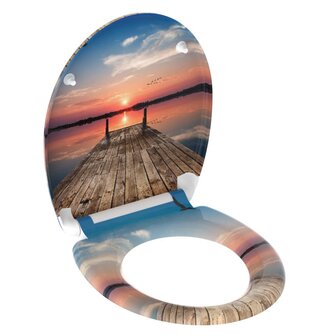 SCH&Uuml;TTE Toiletbril met soft-close quick-release SUNSET SKY 2
