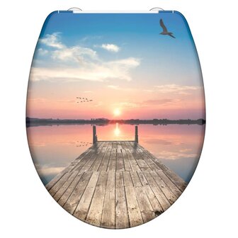 SCH&Uuml;TTE Toiletbril met soft-close quick-release SUNSET SKY 3