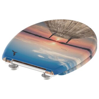 SCH&Uuml;TTE Toiletbril met soft-close quick-release SUNSET SKY 4