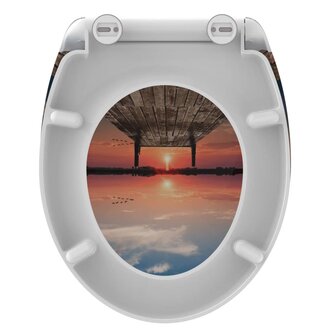 SCH&Uuml;TTE Toiletbril met soft-close quick-release SUNSET SKY 5