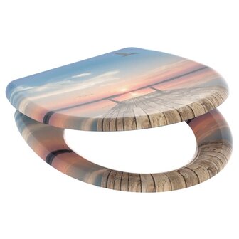 SCH&Uuml;TTE Toiletbril met soft-close quick-release SUNSET SKY 6