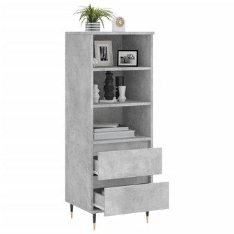 Hoge kast 40x36x110 cm bewerkt hout betongrijs 4