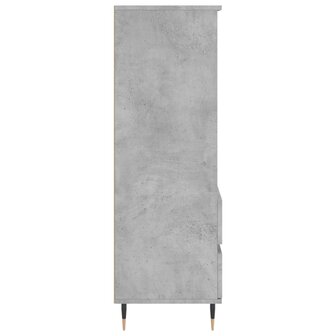 Hoge kast 40x36x110 cm bewerkt hout betongrijs 7