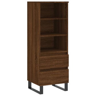 Hoge kast 40x36x110 cm bewerkt hout bruineiken 2