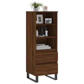 Hoge kast 40x36x110 cm bewerkt hout bruineiken 3