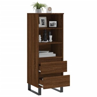 Hoge kast 40x36x110 cm bewerkt hout bruineiken 4