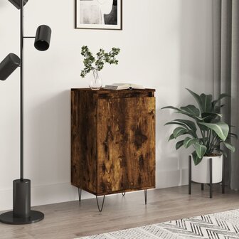Dressoir 40x35x70 cm bewerkt hout gerookt eikenkleurig 1