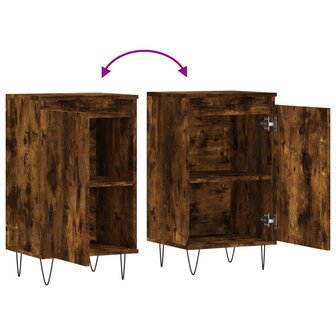Dressoir 40x35x70 cm bewerkt hout gerookt eikenkleurig 9