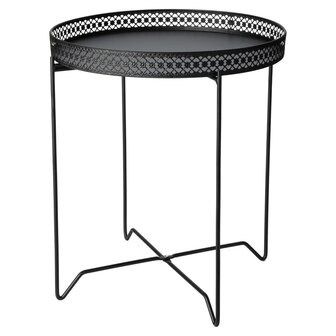 H&amp;S Collection bijzettafel rond zwart 1
