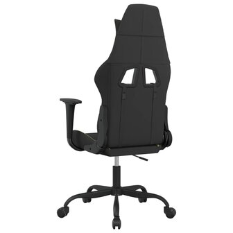 Gamestoel stof zwart en lichtgroen 5