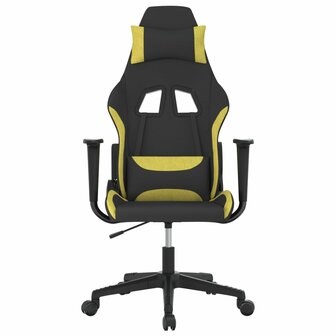 Gamestoel stof zwart en lichtgroen 3