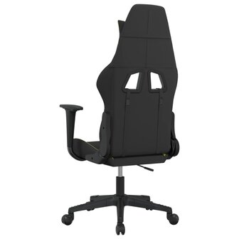 Gamestoel stof zwart en lichtgroen 5