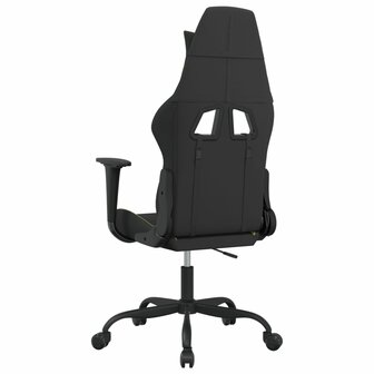 Massage gamestoel stof zwart en lichtgroen 5