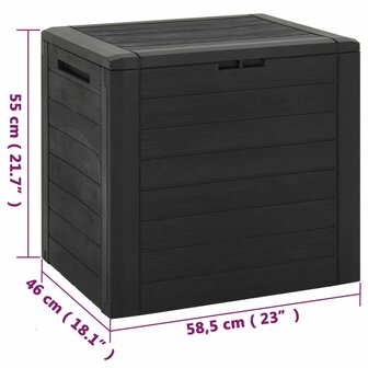 Tuinbox 58,5x46x55 cm polypropeen bruin 9