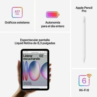 Tablet Apple MXN63TY/A 8,3&quot; 8 GB RAM 128 GB Grijs 7
