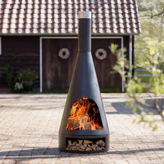 RedFire Openhaard Kingston 43x120 cm staal matzwart 1