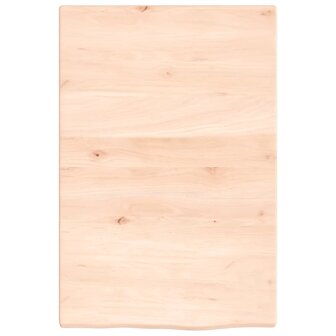 Wastafelblad 40x60x2 cm onbehandeld massief hout 3