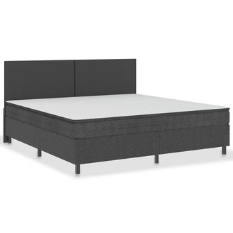 Boxspringframe stof grijs 200x200 cm 2