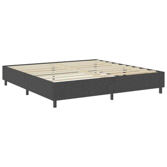 Boxspringframe stof grijs 200x200 cm 3