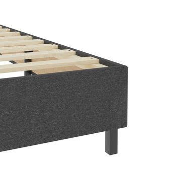 Boxspringframe stof grijs 200x200 cm 6