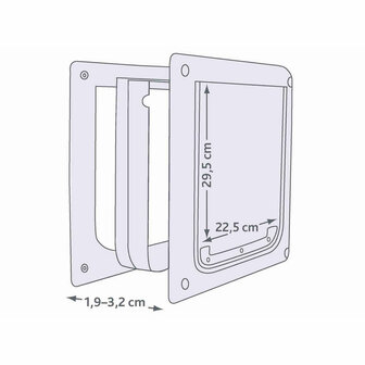 Kattenluik Trixie Wit Plastic 30 &times; 36 CM 1