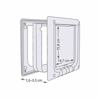 Kattenluik Trixie Wit Plastic 21,1 &times; 24,4 CM 4
