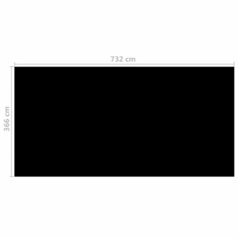 Zwembadhoes 732x366 cm PE zwart 4