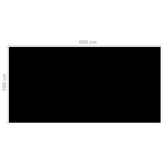 Zwembadhoes 600x300 cm PE zwart 4